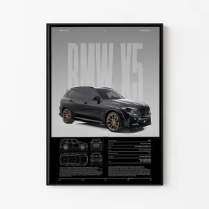 BMW X5 M Competition Print | Hyper Car Poster, Product without frame