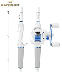 KastKing Centron Lite Fishing Combo – IM6 Graphite 2-Piece Rod, Stainless Steel Guides with Ceramic Rings, Contoured EVA Handles, Split or Full Rear Handle SummerVibes