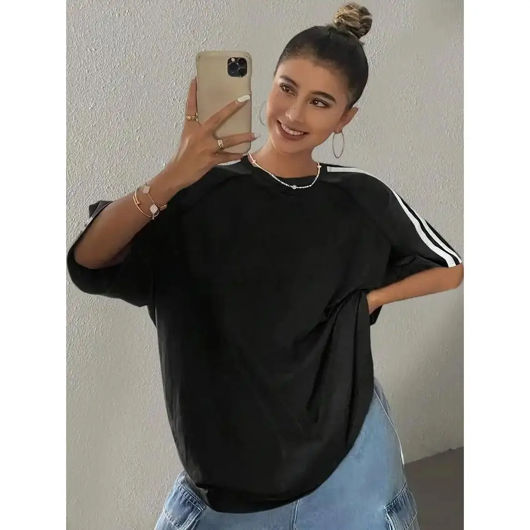 Girls/Teen Short Sleeve Striped T-Shirt Casual Trendy Comfortable for Spring/Summer Ages 8–16Y