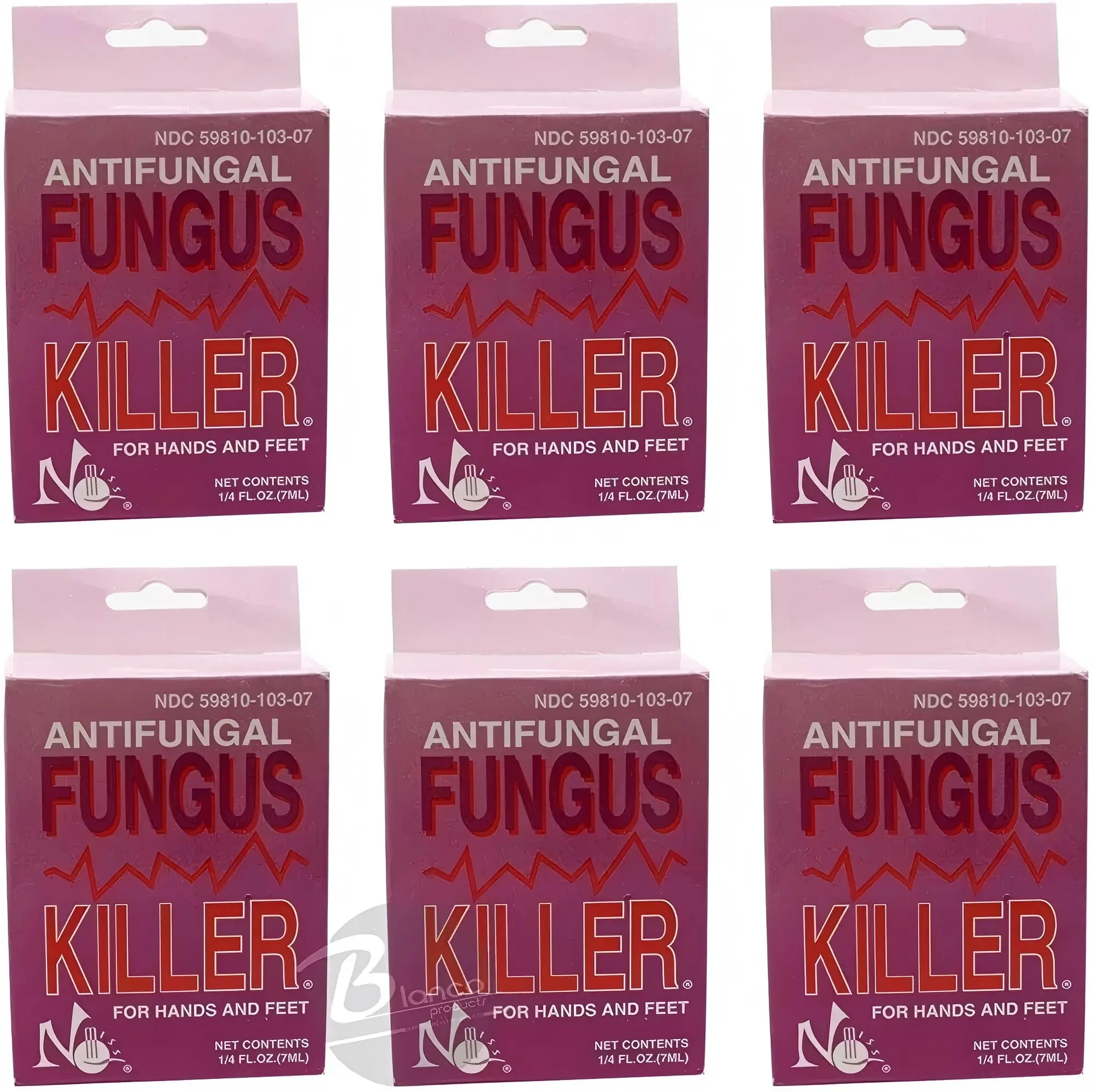 No Miss Antifungal Fungus Killer 1/4oz 7ml 6 Pack Thymol Based Fungus Treatment for Hands and Feet, Antifungal Foot Spray