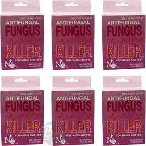 No Miss Antifungal Fungus Killer 1/4oz 7ml 6 Pack Thymol Based Fungus Treatment for Hands and Feet