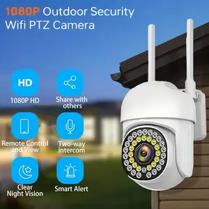 1080P HD Security Camera, 355° Rotation, WiFi Ip65 Waterproof Pan-Tilt, Dual-Way Audio, Ai Human Motion Detection, Alexa Compatible, Video Surveillance Camera