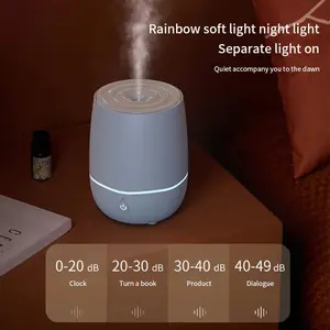 Smart Home Essential Oil Aroma Diffuser & Humidifier with Rainbow Soft Light Night Light Separate Light On 200 mL Water Capacity 5W Power Energy Efficient for Desk or Living Room