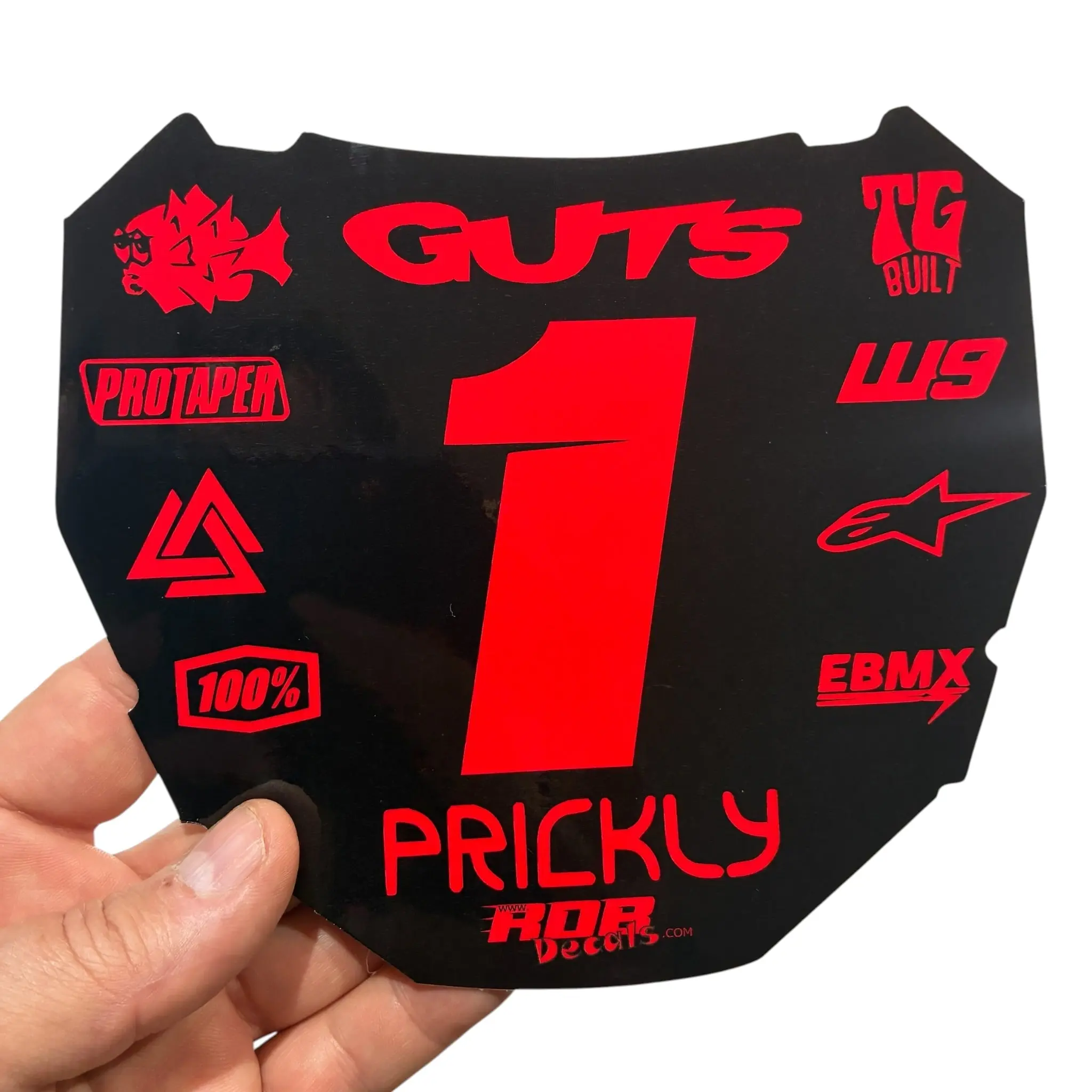 ODI Plate Decal — 11 Logo Design — Red