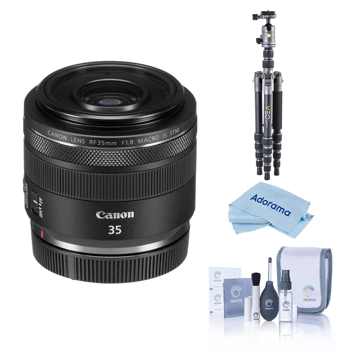 Canon RF 35mm f/1.8 Macro IS STM Lens with Vanguard VEO 3 GO 235AB Tripod