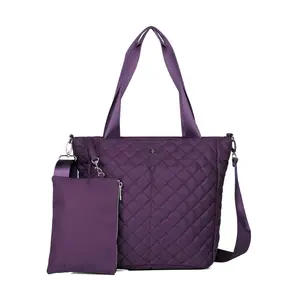 Julia Buxton Quilted Nylon Organizer Tote & ZipPouch