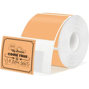 500 Labels/Roll 2" x 2" Apricot Thermal Labels, Self-Adhesive Square  Sticker for Candle, Soap, Mason Jar,  Tag, Small Business
