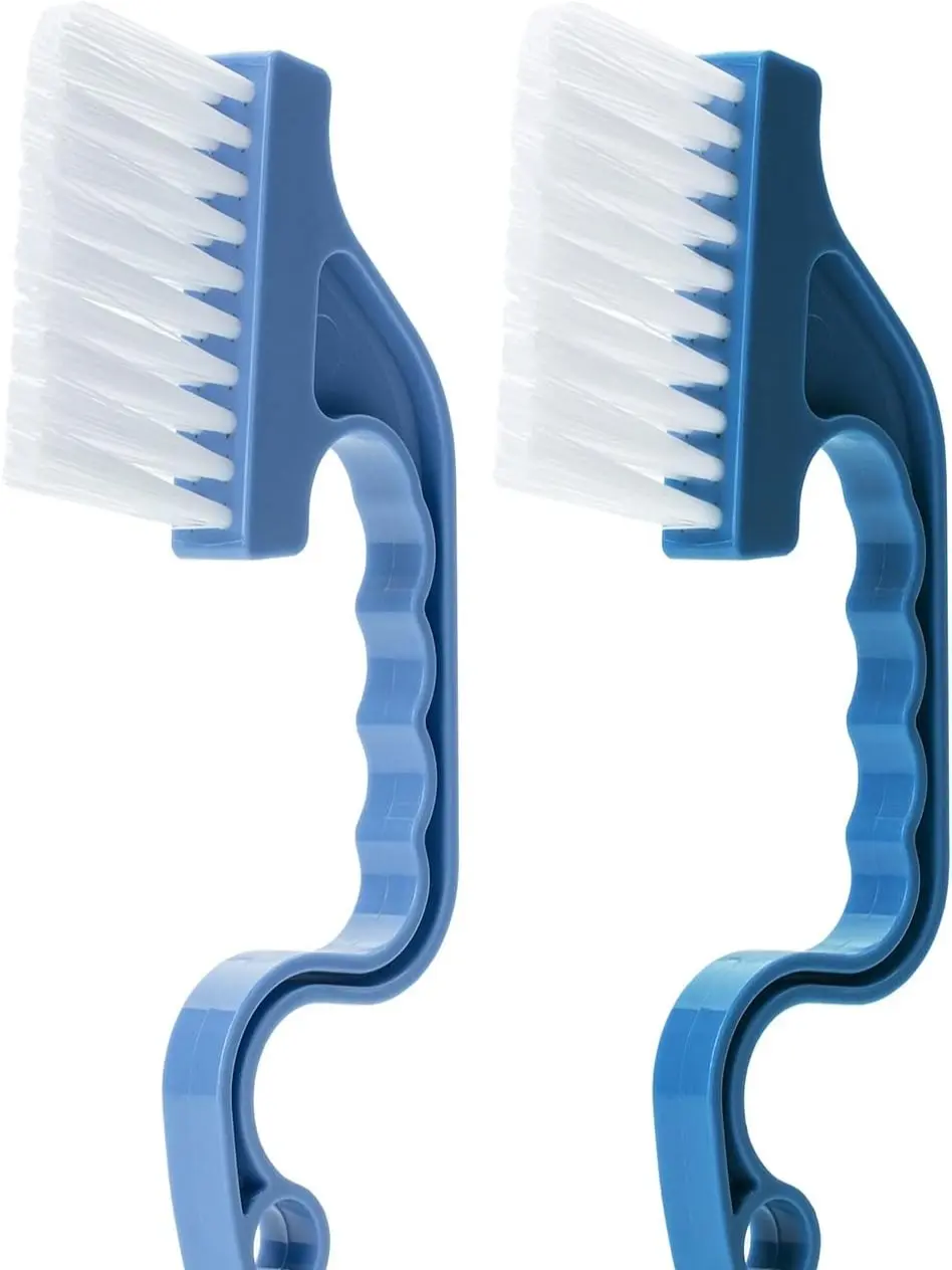 2pcs Hand-held Groove Gap Cleaning Tools Door Window Track Kitchen Cleaning Brushes