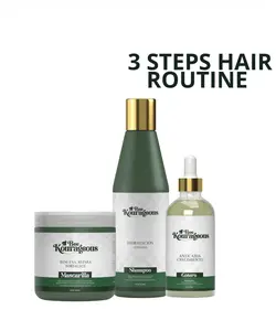 3 steps routine haircare