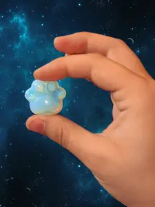 Opalite Crystal Cat Paw - 3.3x1.6x3 cm Handcrafted Ethically Sourced for Intuition & Calmness Meditation Crystal