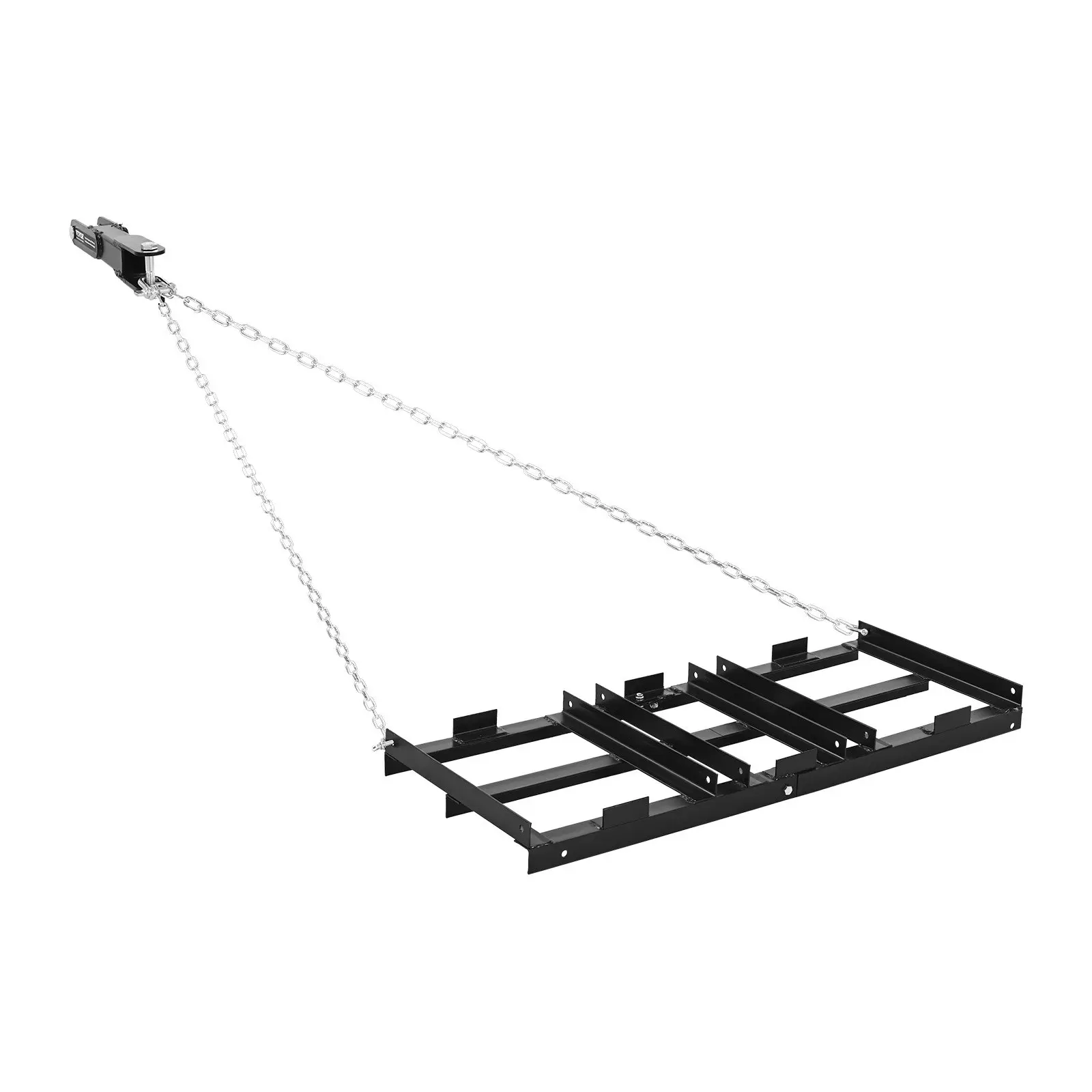 【Summerfinds】VEVOR 48x20 inch Heavy Duty Galvanized Steel Drag Harrow, Tow-Behind Driveway Grader with Steel Frame, Chain-Towed & Extended Chain Design, Adjustable Width, Easy Assembly, Fits ATVs/UTVs/Tractors for Driveway Leveling, Farm Maintenance