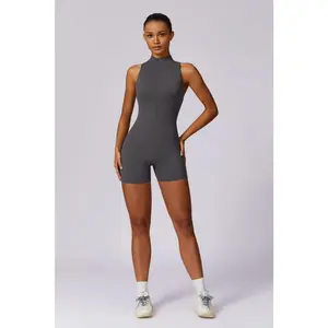 Noelle Heather Gray Romper Womenswear Overalls Womenswear Overalls