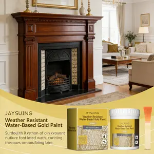 Jaysuing water-based gold paint horse pillar decoration gold paint outdoor fence shiny gold pot paint water-based gold paint