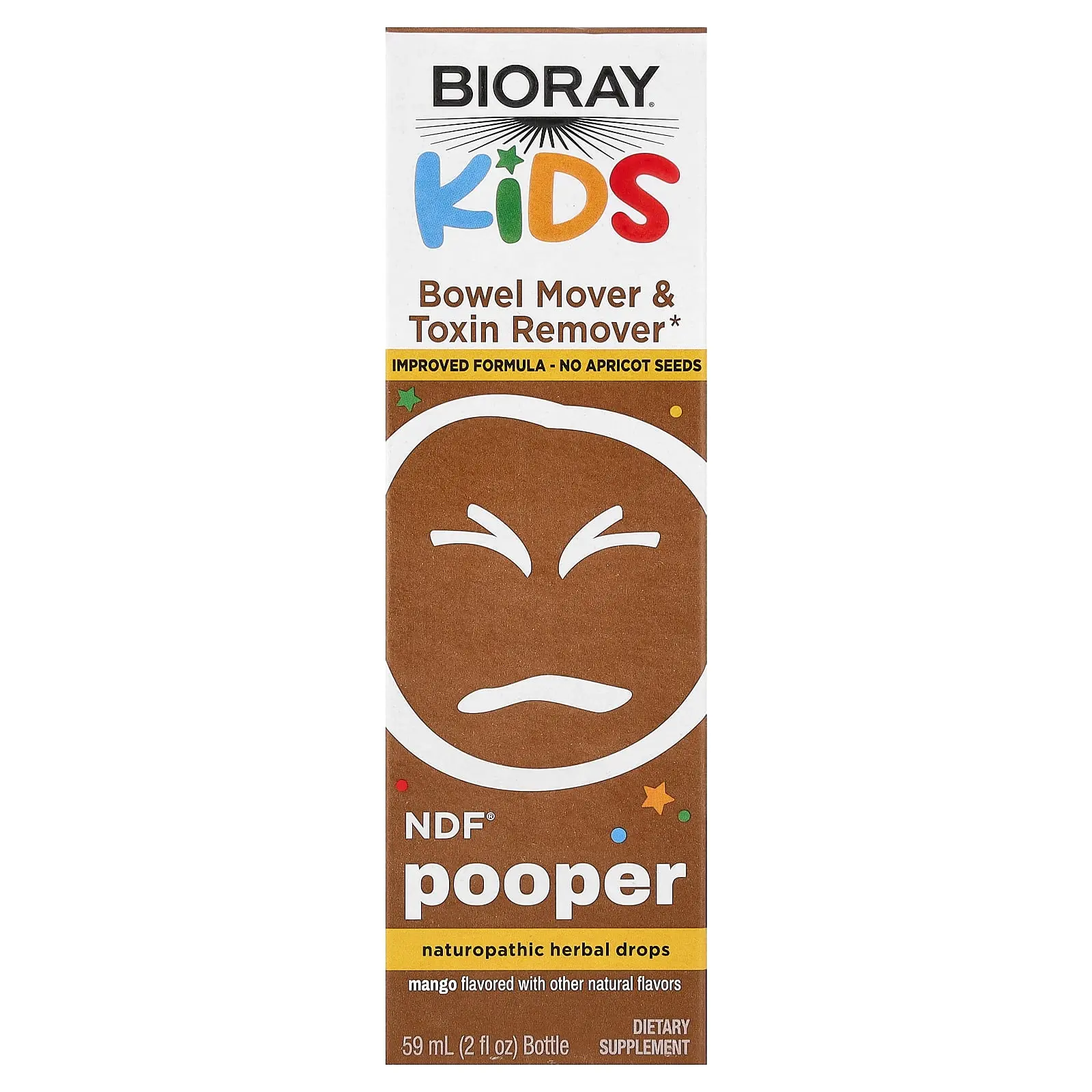 Bioray Kids, NDF® Pooper, Mango, 2 fl oz (59 ml) Bioray Kids, NDF® Pooper, Mango, 2 fl oz (59 ml)