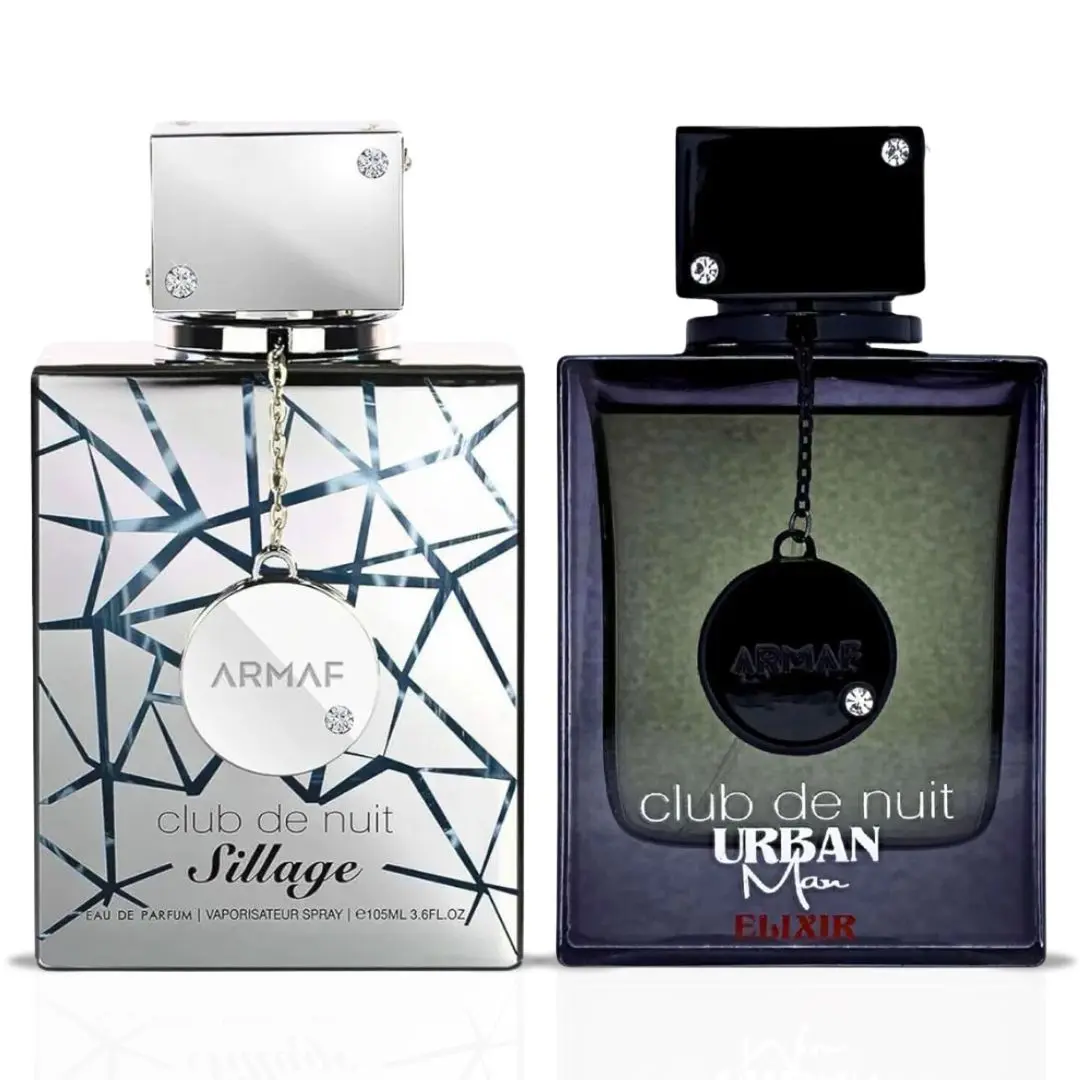 Club De Nuit Sillage & Urban Man Elixir EDP Sprays 105ML By Armaf | Fresh, Citrusy, Warm Woody & Spicy Undertones. (BUNDLE)