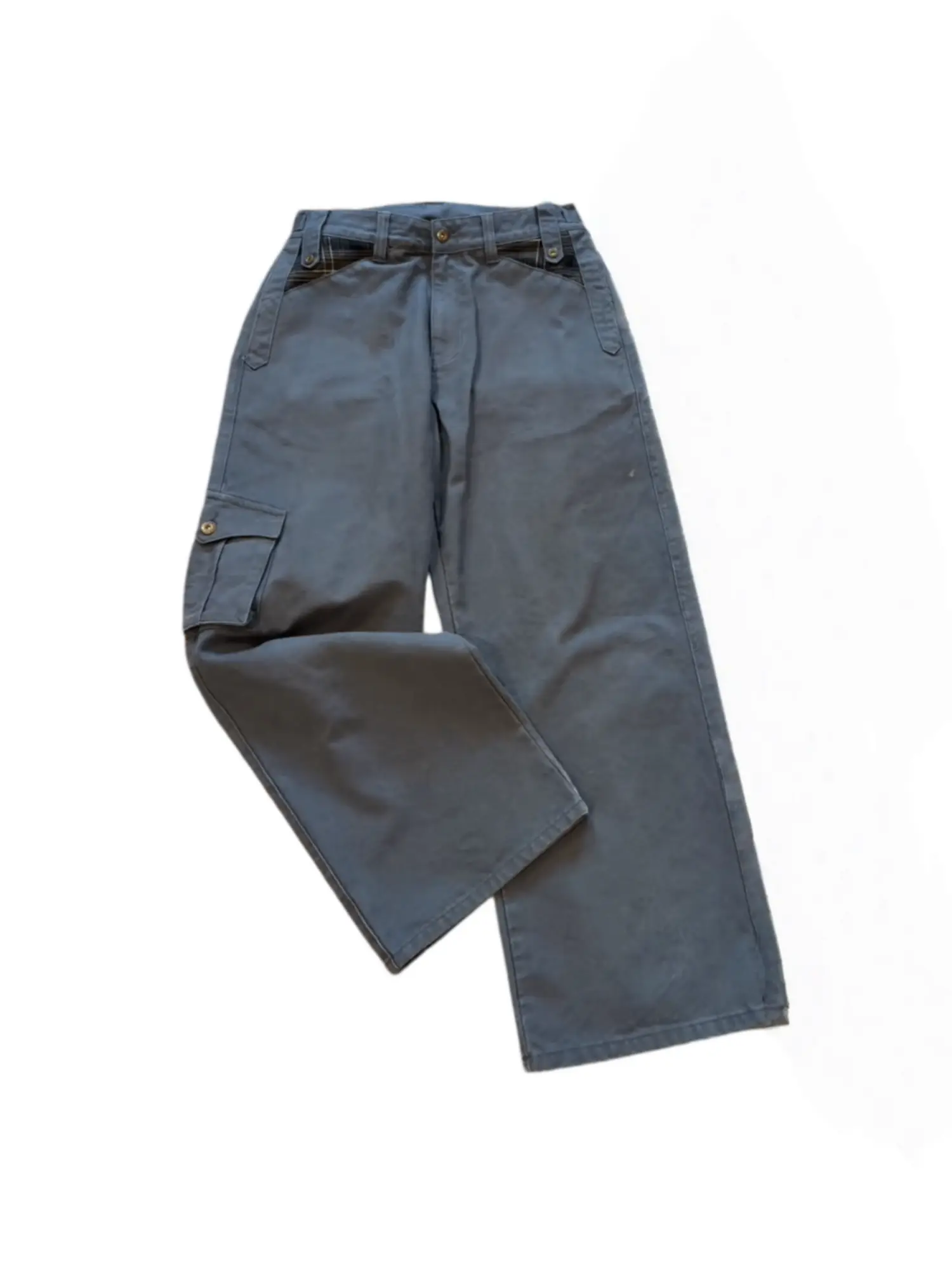 Camping Canvas Pants Menswear Trouser Thick Canvas Grey Cargo Pants Wear Resistant Camping Hiking Wide Leg Trousers