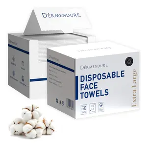 2 Pack - Disposable Face Towels, Disposable Face Towelette, Dry Wipes, Extra Large Size, 100% Natural Fibers, Super-Soft, Extra Absorbent, Makeup Remover, 100% Biodegradable