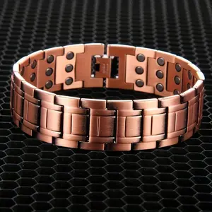 3500 Gauss 3X Magnetic Copper Bracelet for Men, Adjustable with Sizing Tool, Father's Day Gift Men's Magnetic Copper Bracelet
