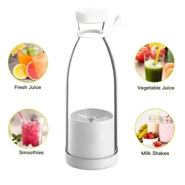Portable Smoothie Blender, Fresh Juice Personal Blender, 420ml Lightweight USB Cordless Portable Stainless Steel Kitchen Tools (pink)