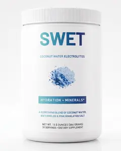Swet Electrolytes Clean Hydration Coconut Watermelon 3 Essential Electrolytes 525mg Potassium 315mg Sodium 105mg Magnesium The Cleanest Supplements on Earth