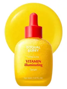 EQQUALBERRY Vitamin Illuminating Serum – Brightening Vitamin C Serum with Niacinamide | Strengthens skin barrier | Hydrates using Ceramide and Hyaluronic Acid, 1.01oz / 30ml