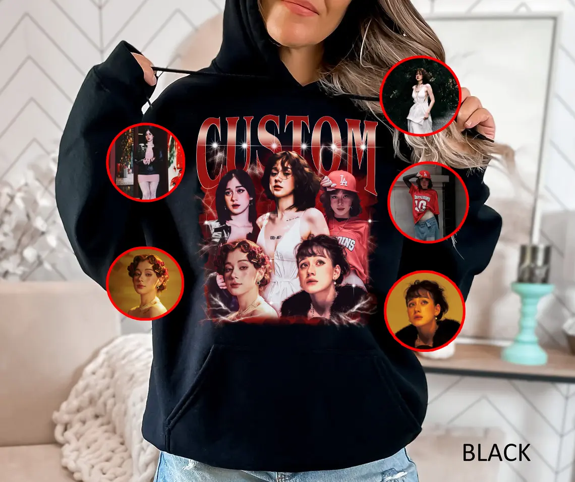 [HOODIE] Custom Bootleg Rap , Custom Face Shirt With Name, 90s Graphic Tee Style, Personalize Your Name, Gift For Him, For Her, Cotton Womenswear