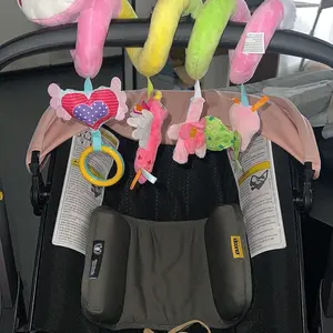 Toddler Gifts Baby Spiral Hanging Stroller and Car Seat Toy, 1 Count Newborn Plush Activity Toy, toddler toys boys baby toys Rattle Maracas Playpen