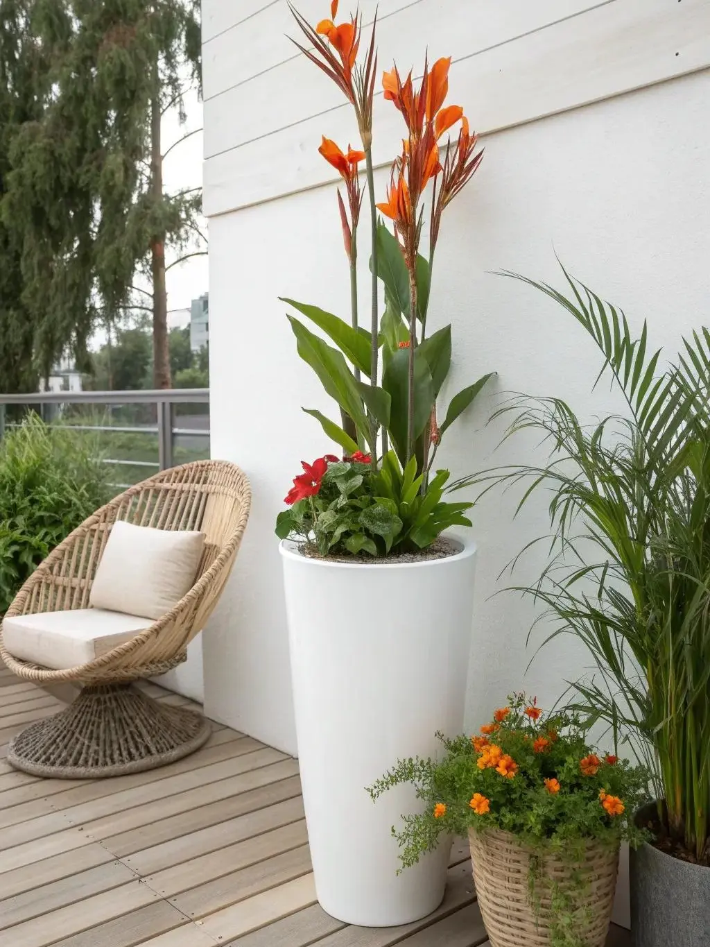 Canna Lily Bulb, Tropical Flower Garden Plant Starter, Colorful Blooming Ornamental Plant for Outdoor Garden