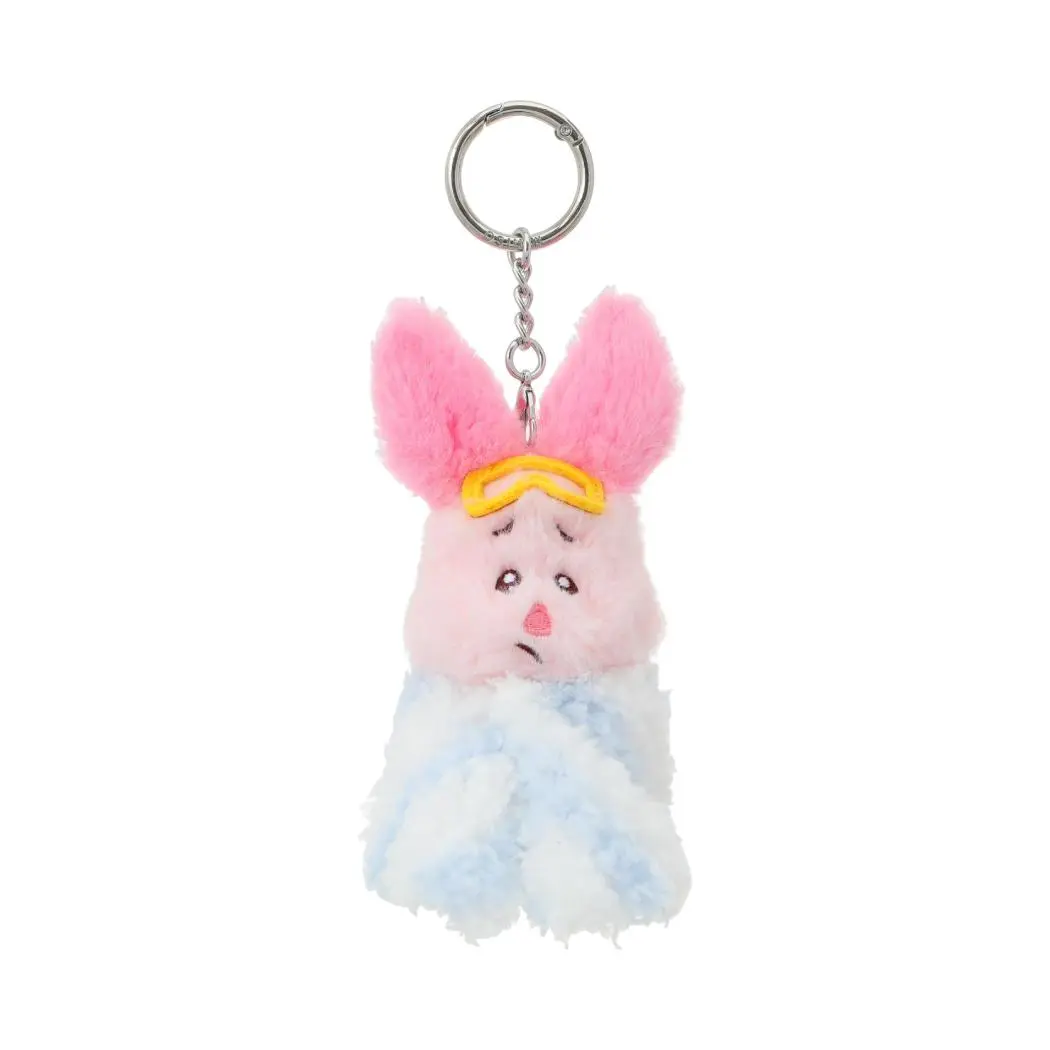 MINISO Disney Winnie the Pooh Summer Plush Keychain Piglet Cute Fluffy Bag Pendant Cartoon Stuffed Charm Gift