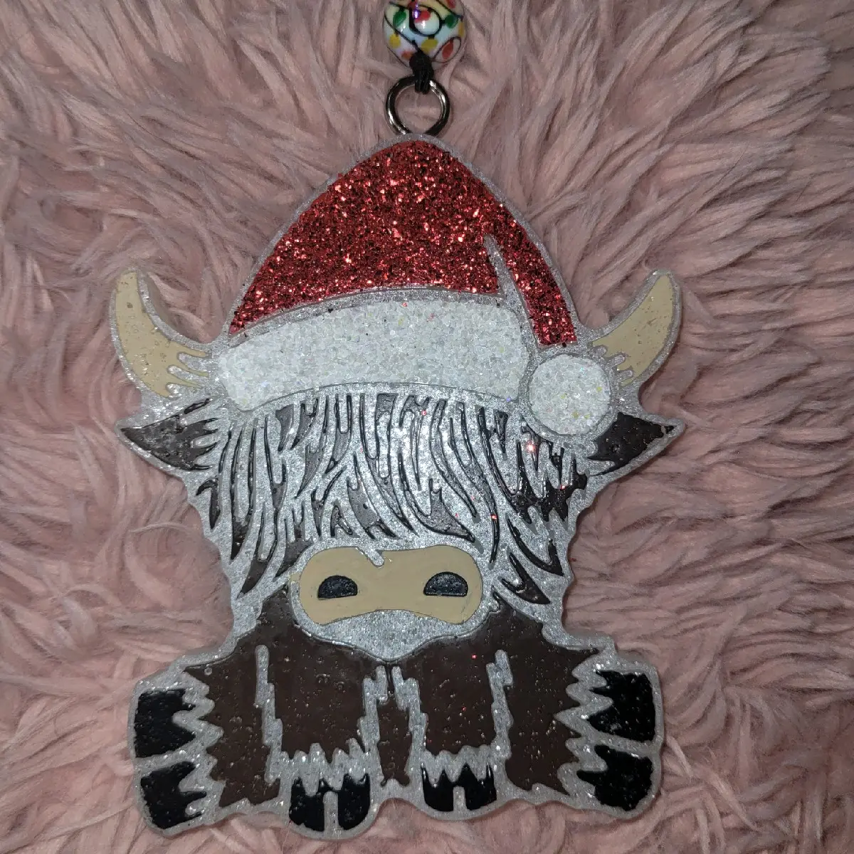 Christmas Highland Cow Car Freshie - Festive Scents for a Refreshing Drive