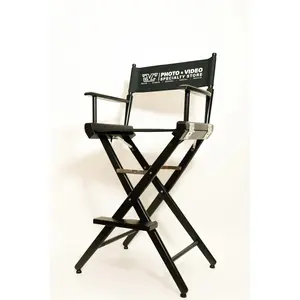PREMIUM Medium Director's Chair (24", Black Frame, Black Canvas)