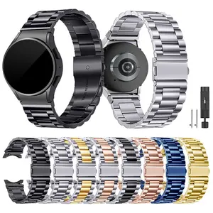 Stainless Steel Strap Compatible with Samsung Galaxy Watch 7/fe/6/5/4, 40/44mm, Classic 43/47mm, Durable Metal Band for Men and Women, Smartwatch Accessories