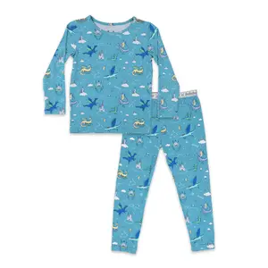 Bellabu Bear Dragon Dreams Bamboo Kids Pajamas - Eco-Friendly and Soft