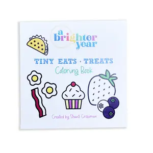Tiny Eats + Treats Mini Coloring Book, A Brighter Year, Adult Coloring Book, Bold, Simple, Easy, Food, Treats, colouringbooks grownup
