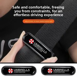 Car Seatbelt Adjuster with Umbrella Pattern Design, Neck Protection Function, Easy Adjustable Tension, Suitable for All Cars Suvs Trucks
