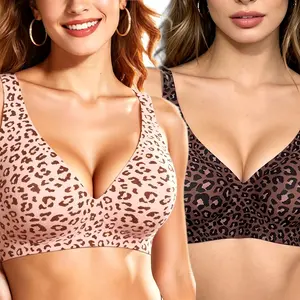 2pcs Women’s Wireless  jelly bras - Deep V Push Up T-Shirt Style, No Underwire, Elegant, Comfortable Fit, Lightweight Breathable Fabric, Adjustable Straps, Backless Everyday Wear (tiktokshopspringglowup, summervibes) outdoorfun solid color seamless bra