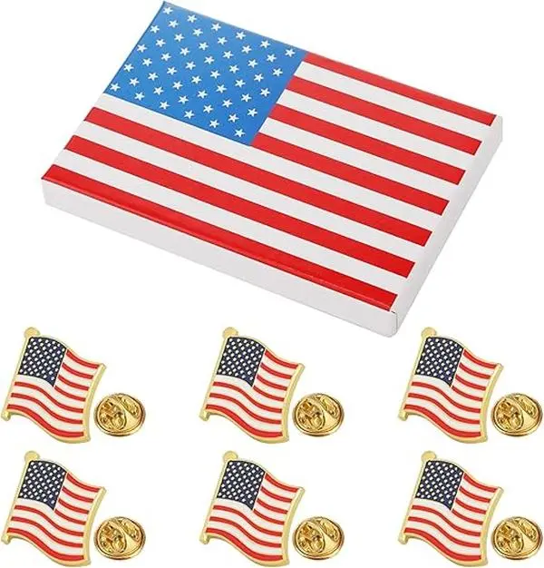 Exquisite American Flag Lapel Pin – Solid Metal Stars & Stripes US Flag Pin for Memorial, Flag, Independence & Veterans Day