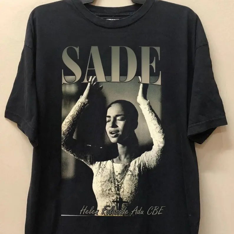 SADE ADU T-SHIRT - Graphic Sade Adu Tee, Classic Unisex Style SADE ADU T-SHIRT - Graphic Sade Adu Tee, Classic Unisex Style