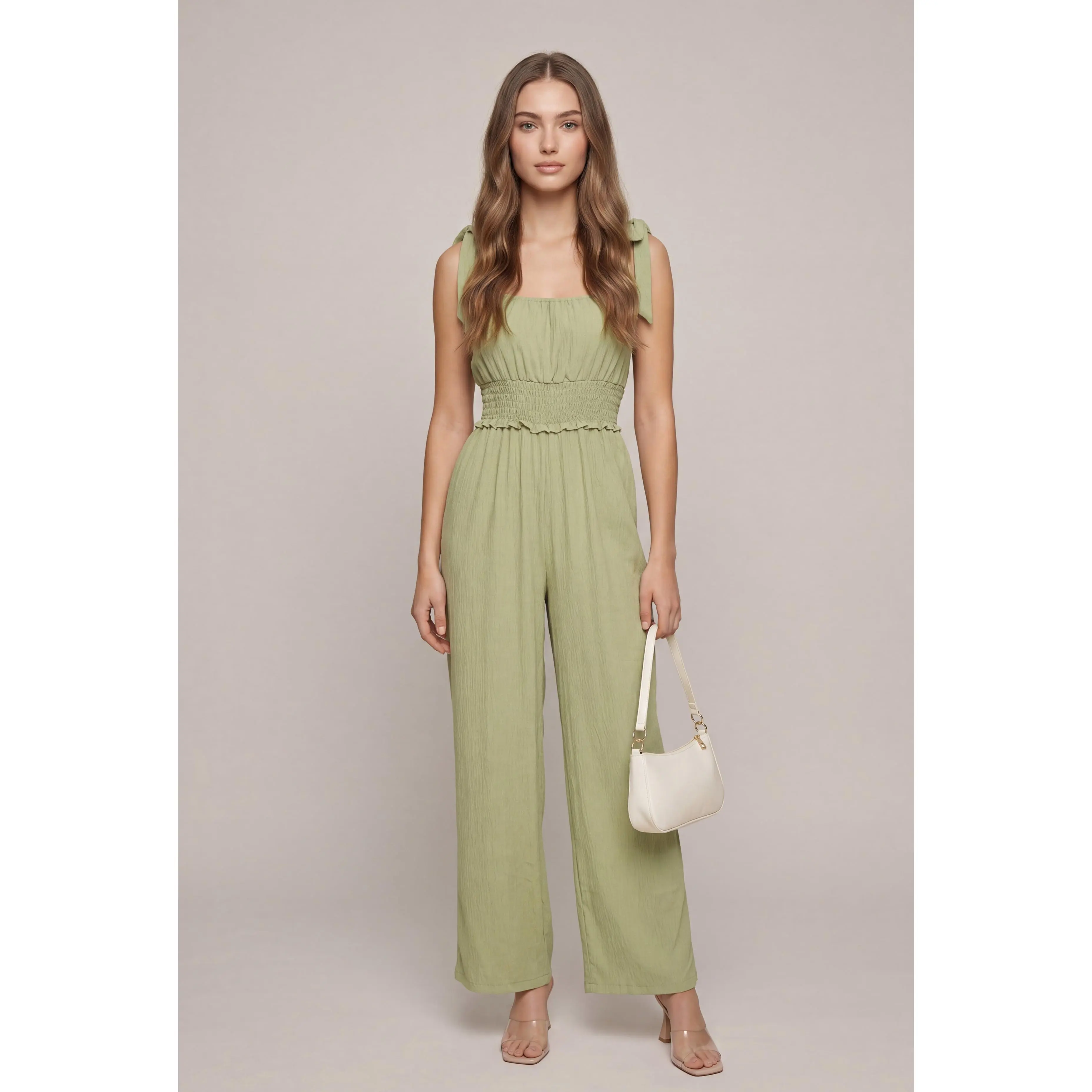 Smocked Waist Jumpsuit
