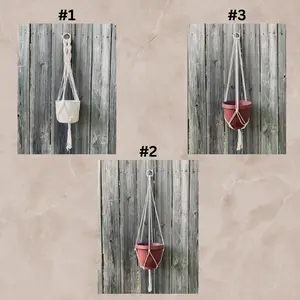 Handmade macrame plant hangers