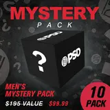 PSD Mens Mystery Boxer Brief 10-Pack Bundle - Standard Length 7 Inch Inseam, Soft, Stretchy, and Breathable Poly Blend Fabric