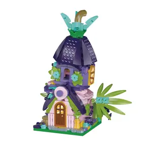 Succulent House Building Blocks Series, Cute Realistic Design, Unisex Desk Decor, Parent-Child Craft Toy, Fruit Shaped Cottage Decoration