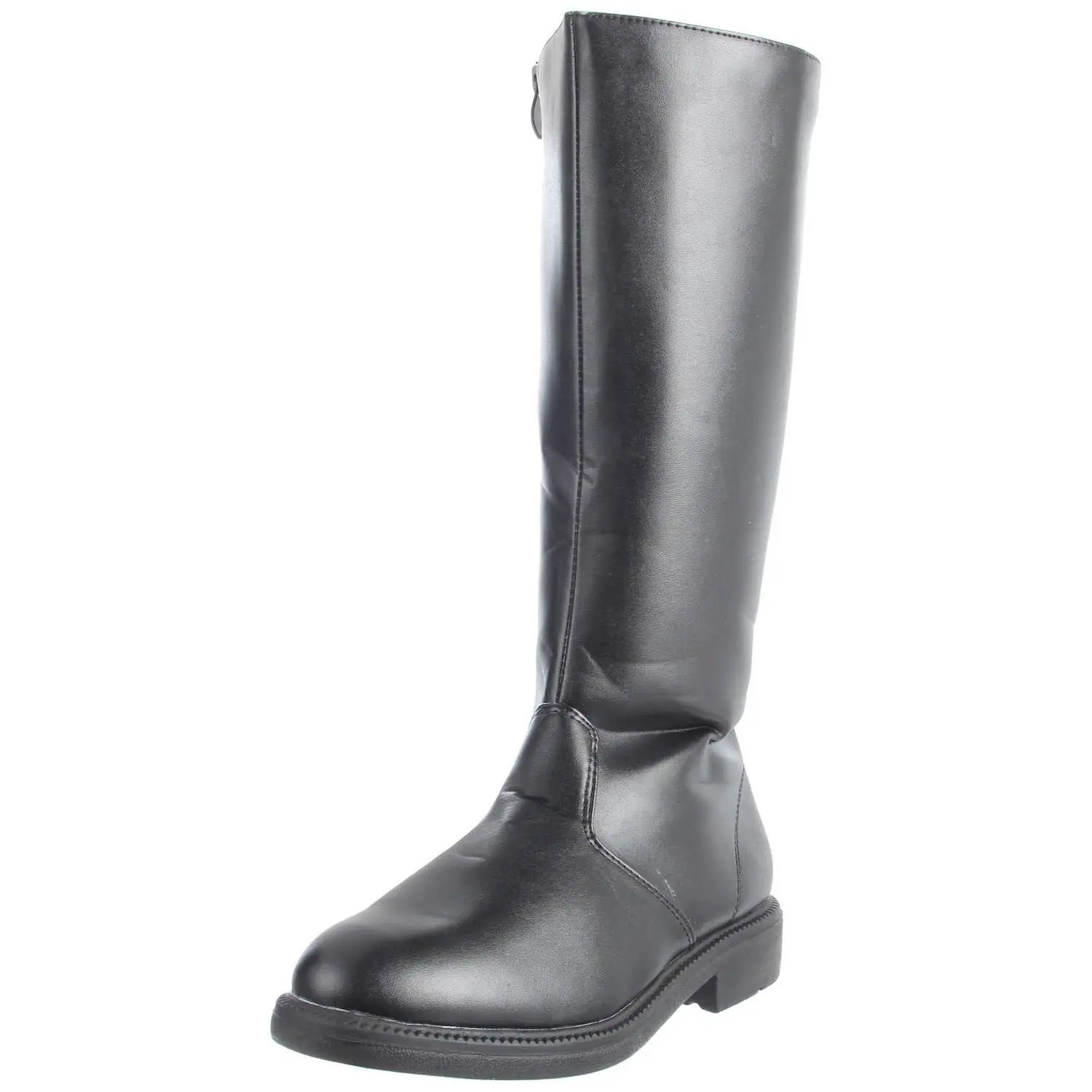 FUNTASMA CAPTAIN-100 Black Stylish Boot, Fashion-Focused Footwear, Closed, Pu Leather, 1 In, Knee-High