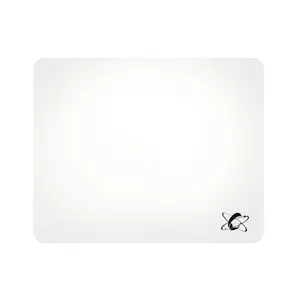 Clustrs Atom Arctic Black Glass Gaming Mouse Pad – Smooth Glide, Precise Control