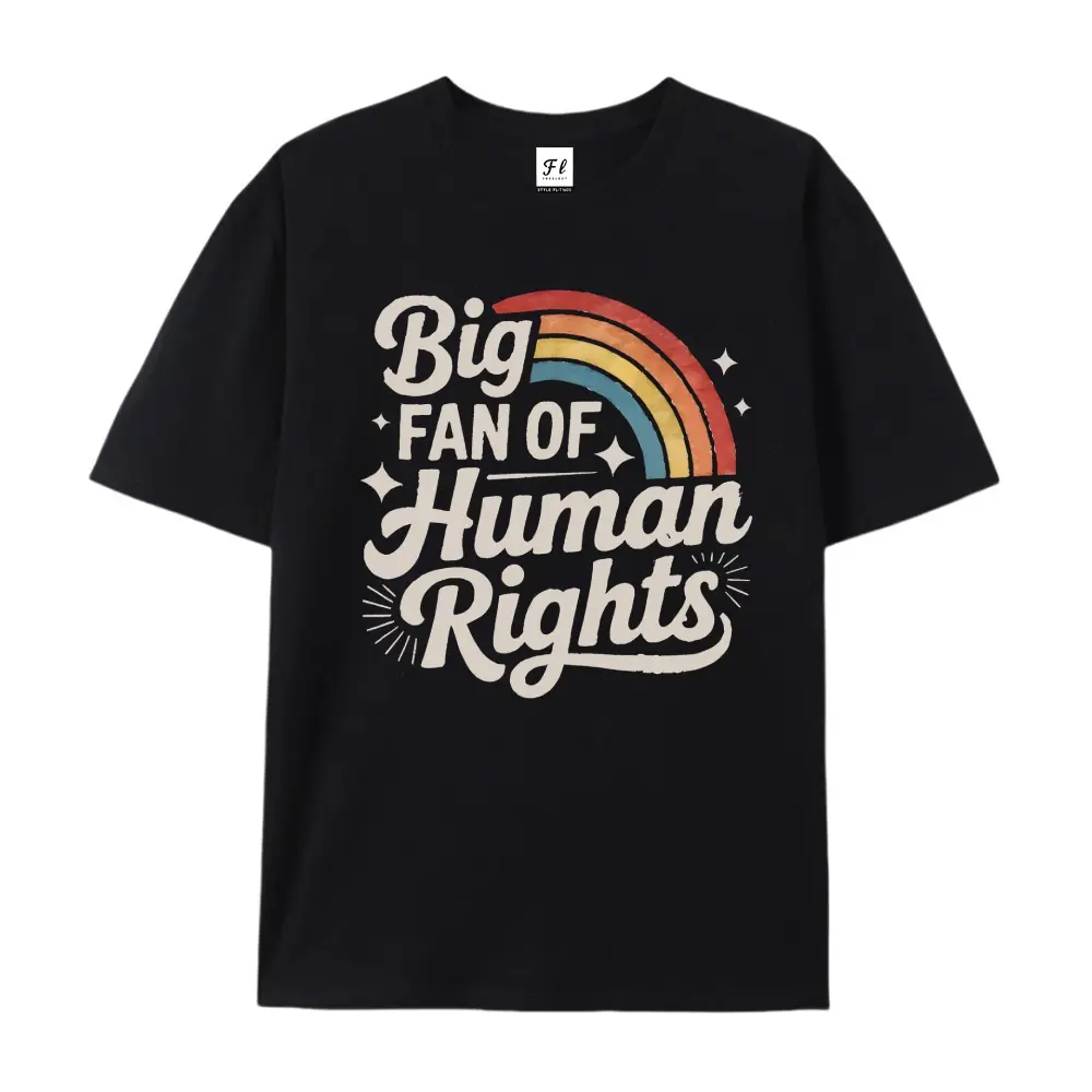 Women's Christmas Thanksgiving Rainbow Pride Graphic Cotton T-Shirt, Vintage Slogan Street Fashion Outfit, Comfort Oversized Crew Neck Tee, Perfect Holiday Gift For Her