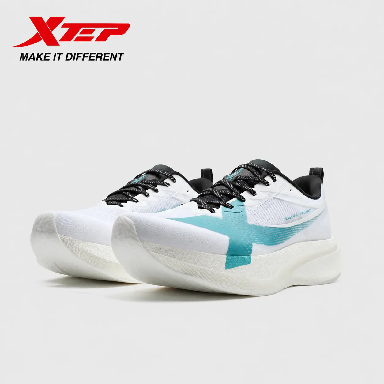 XTEP 2000km 5.0 Pro Men's Running Shoes,Classic White/Star SeaBlue 5.0 Pro,Propulsion King,Max Energy Return,Featherlight Racing Spec and The Pro Edge