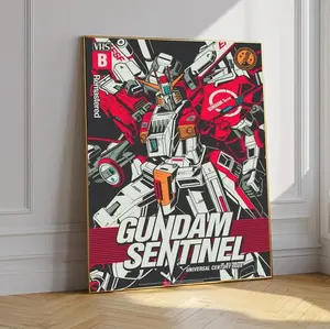 Gundam RX-78 Poster, Mecha Anime Wall Art, Otaku Room Decor