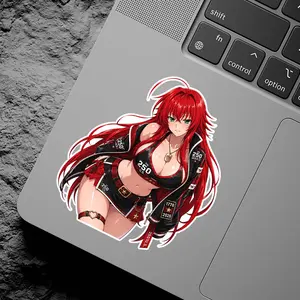 Rias Gremory USA Patriotic Vinyl Sticker, Anime Girl Waifu Decal, 250th Anniversary Anime Sticker, Water Bottle Car Decor