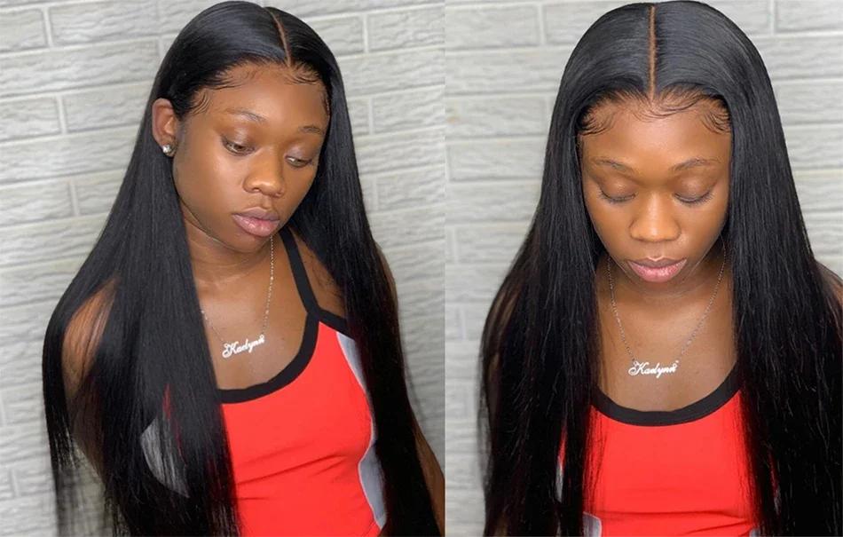 Odbe Hair Natural Black Straight 12A Raw Hair Bundles 16-30Inch Brazilian Virgin Human Hair Bundles Double Weft Hair Bundles Unprocessed Natural Hair