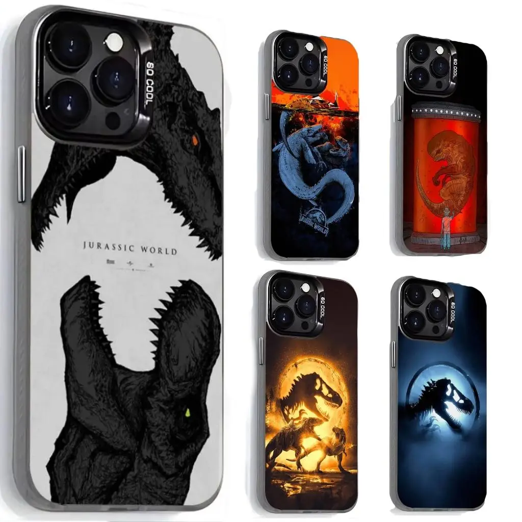 Jurassic Park Dinosaur World Phone Cases For iPhone 17 16 15 14 13 12 11  Promax Pro Air Plus Black Matte Shockproof Protective Cover Protection  Cellphone Protector - TikTok Shop